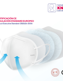 Tapabocas KN95 válvula - empaque individual X20